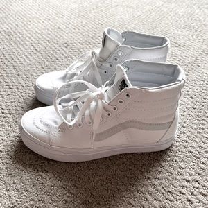 VANS white high top shoes